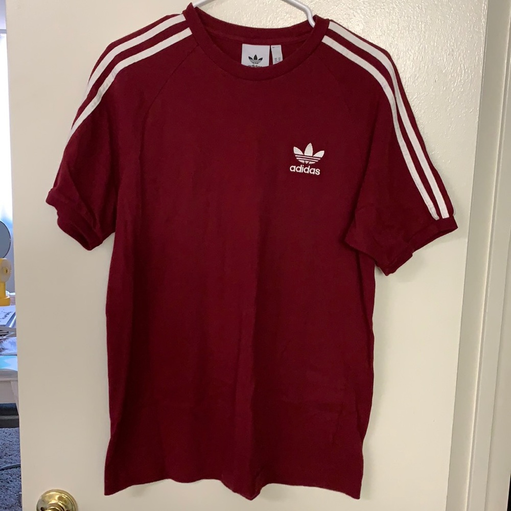 Medium Maroon Adidas T-Shirt